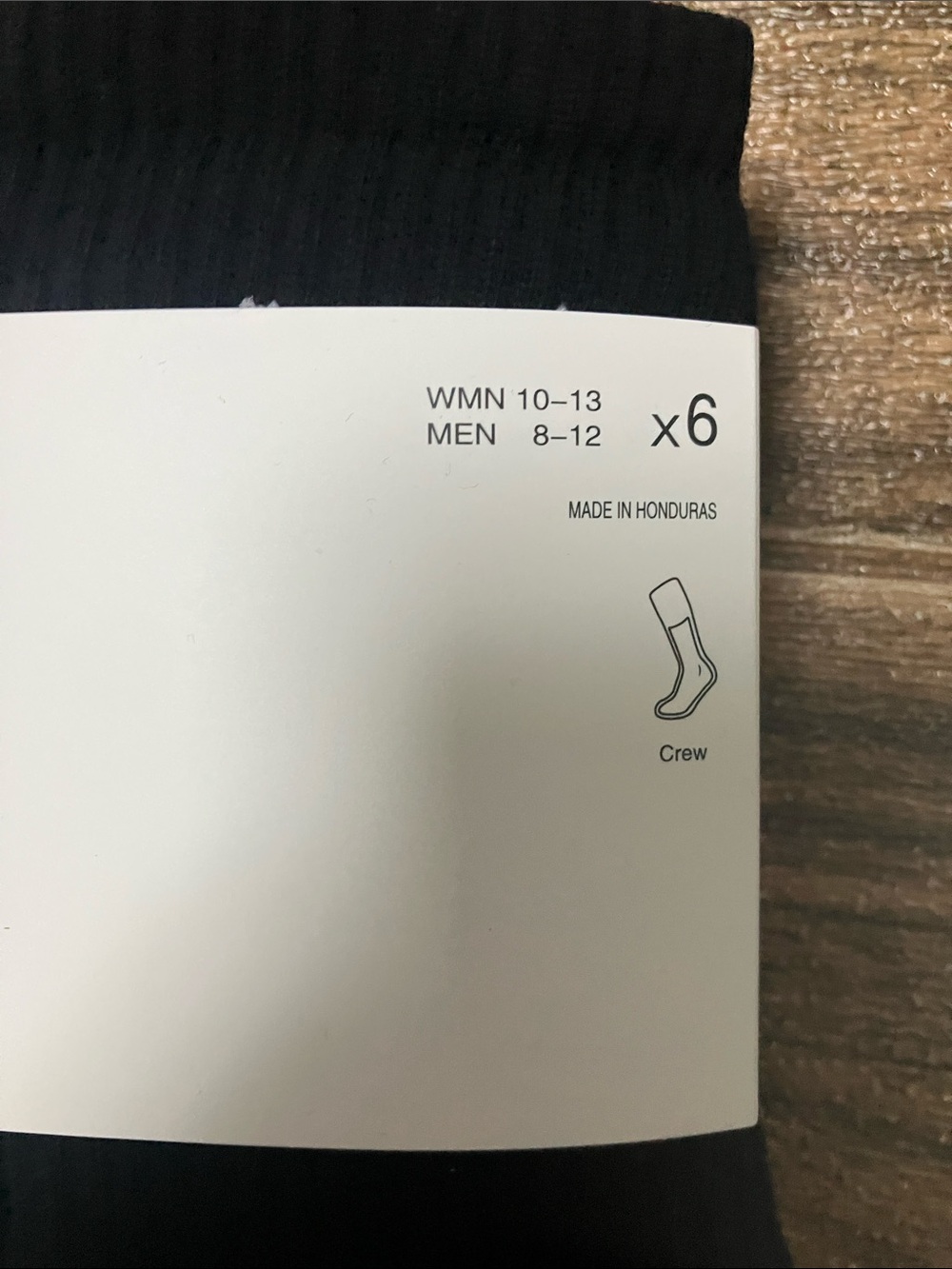 Nike Everyday Black Crew Socks - 6 Pack - Picture 2 of 4